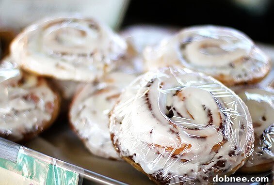 Perfectly baked, gooey cinnamon rolls with generous cream cheese frosting
