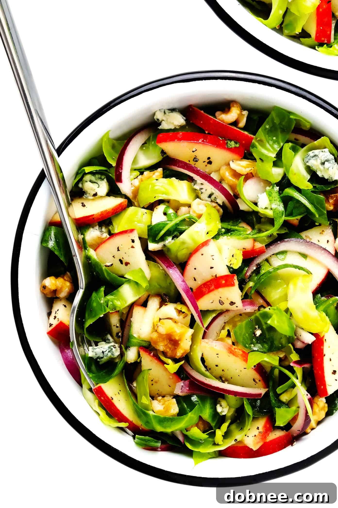 Brussels Sprouts Salad with Apples and Walnuts