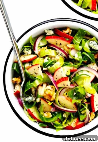 Brussels Sprouts Salad with Apples and Walnuts