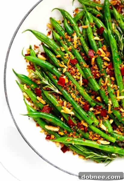 Green Beans with Crispy Bacon Breadcrumbs