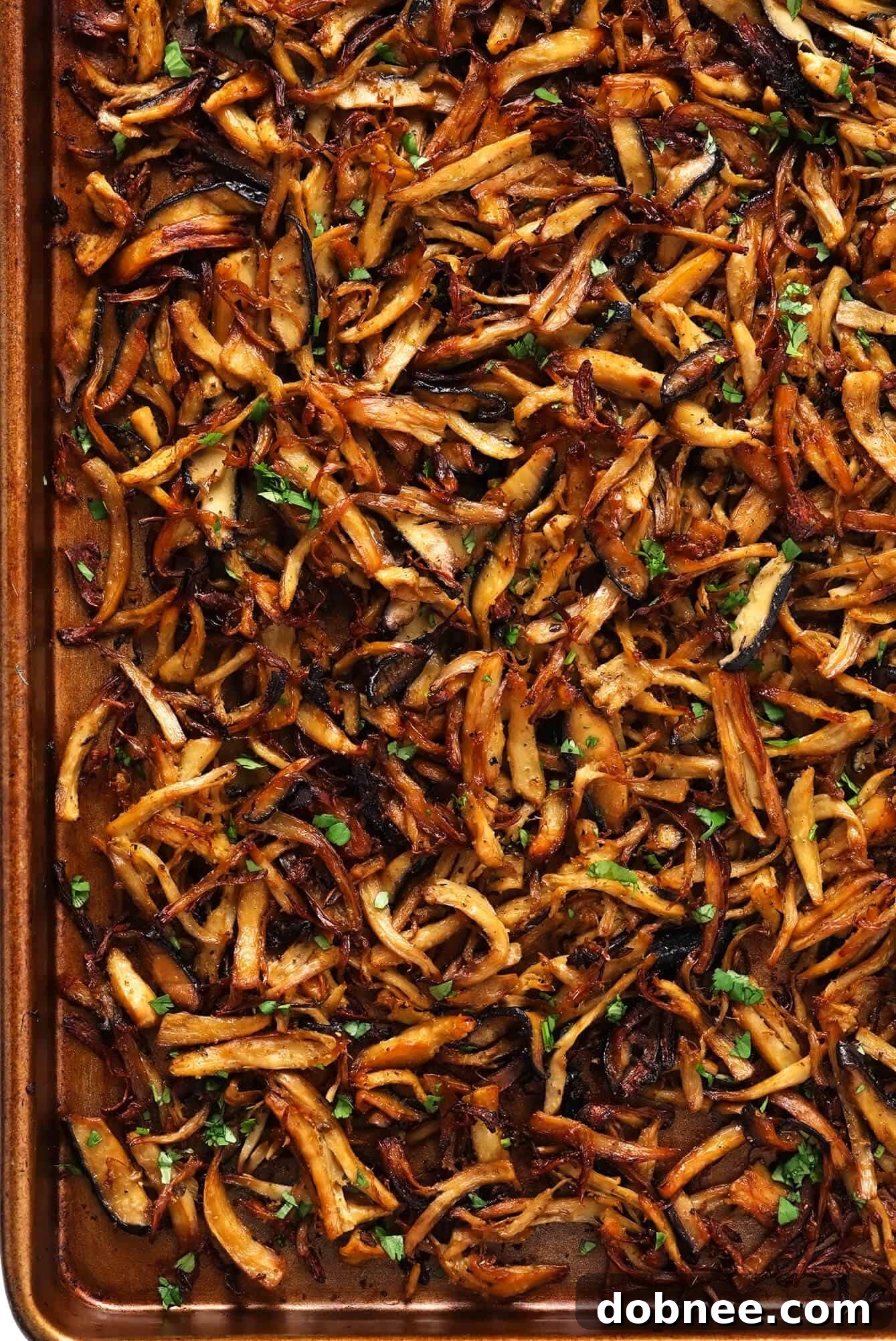 Crispy Mushroom Carnitas on a Sheet Pan