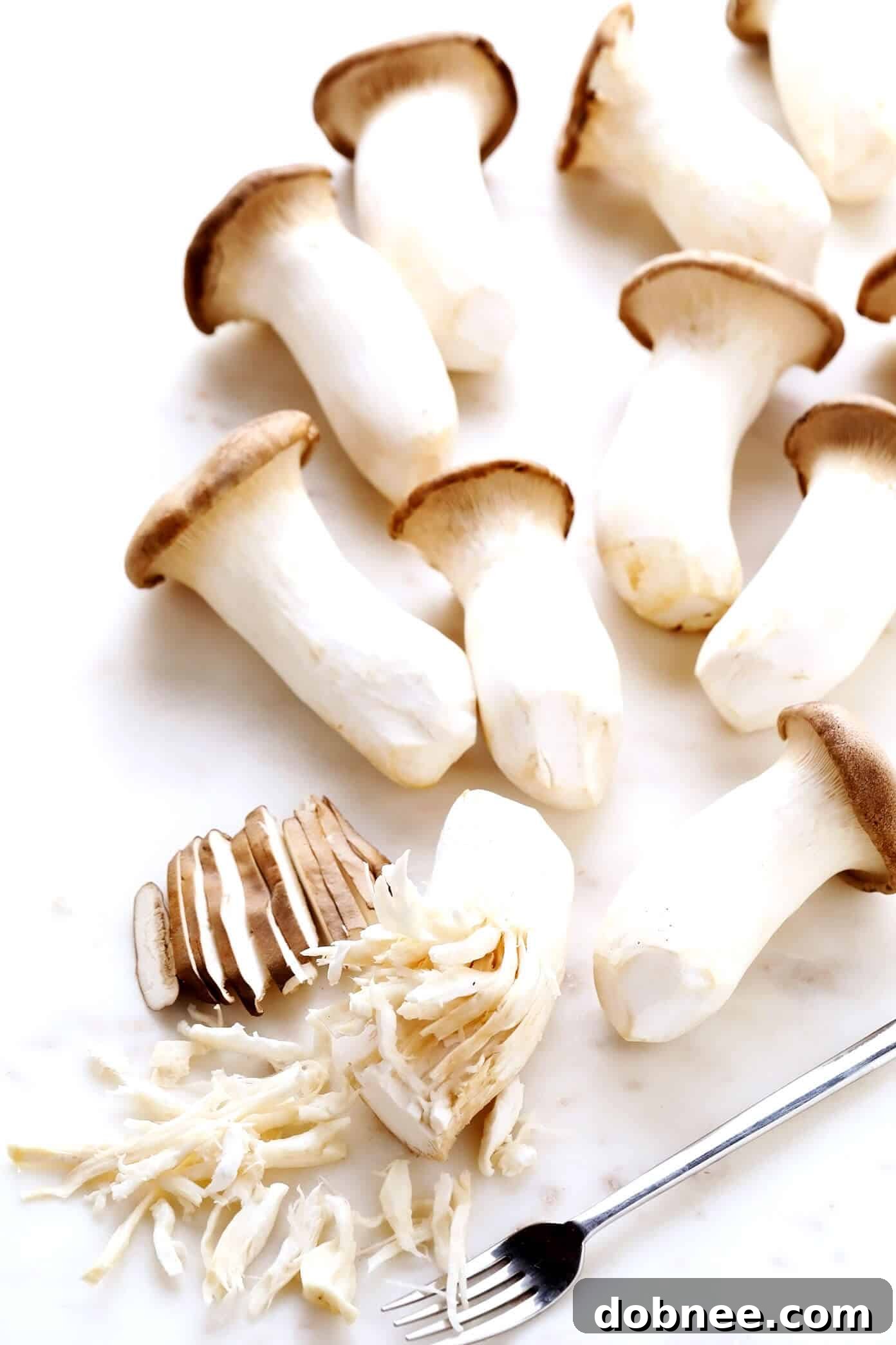How To Shred King Oyster Mushrooms With A Fork