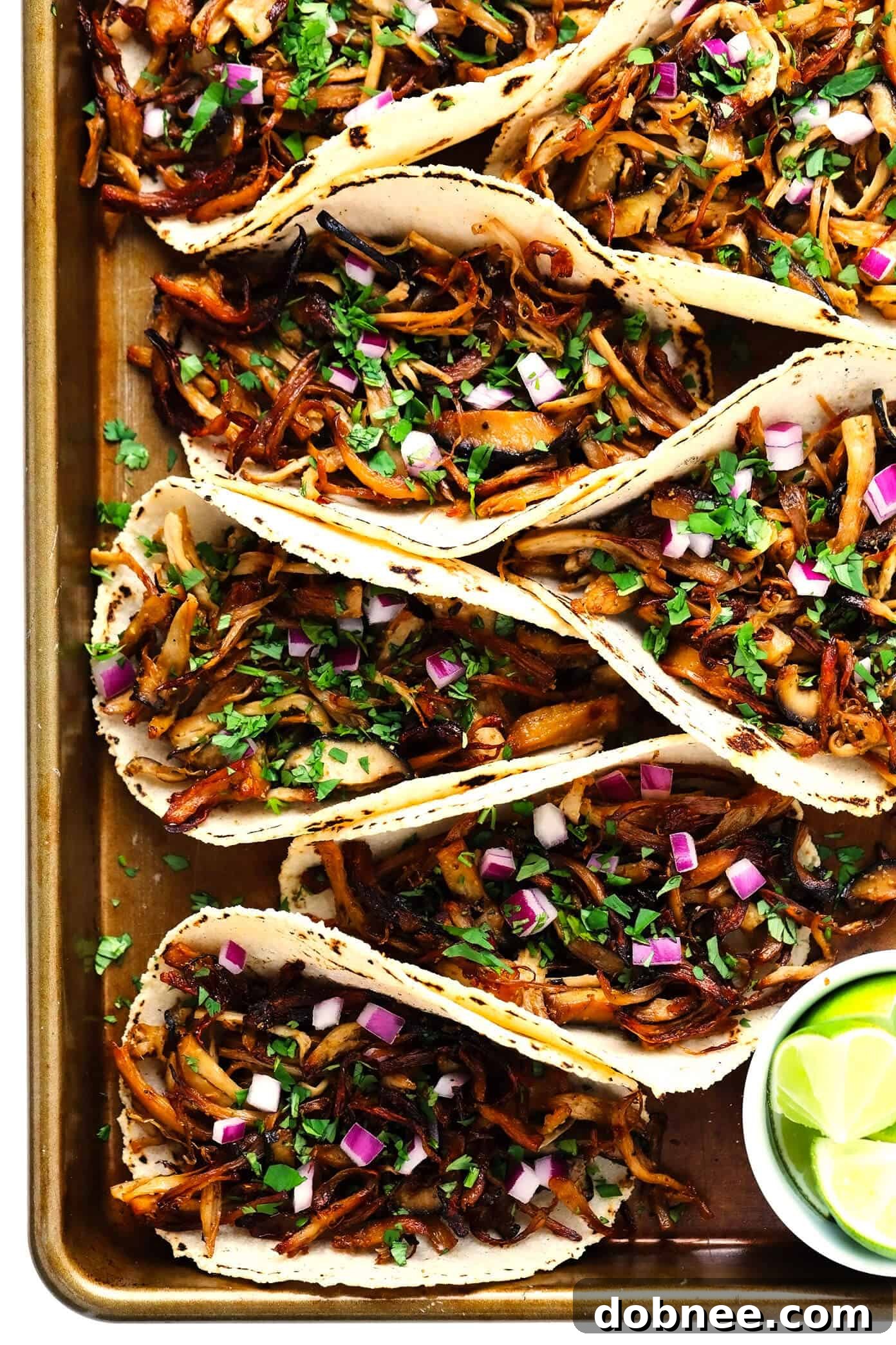 Mushroom "Carnitas" Tacos with Limes