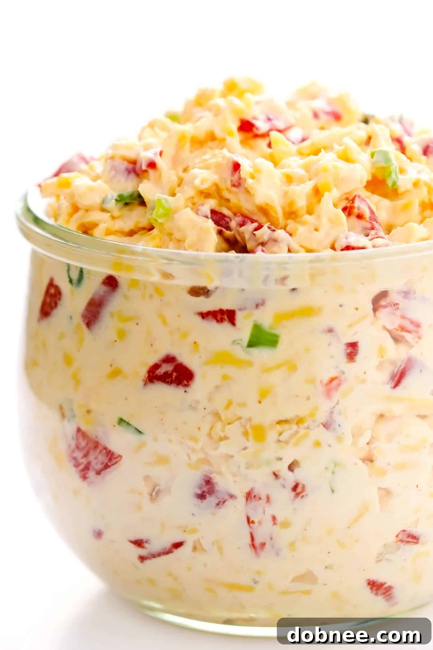 Homemade Pimento Cheese Stored in a Glass Jar