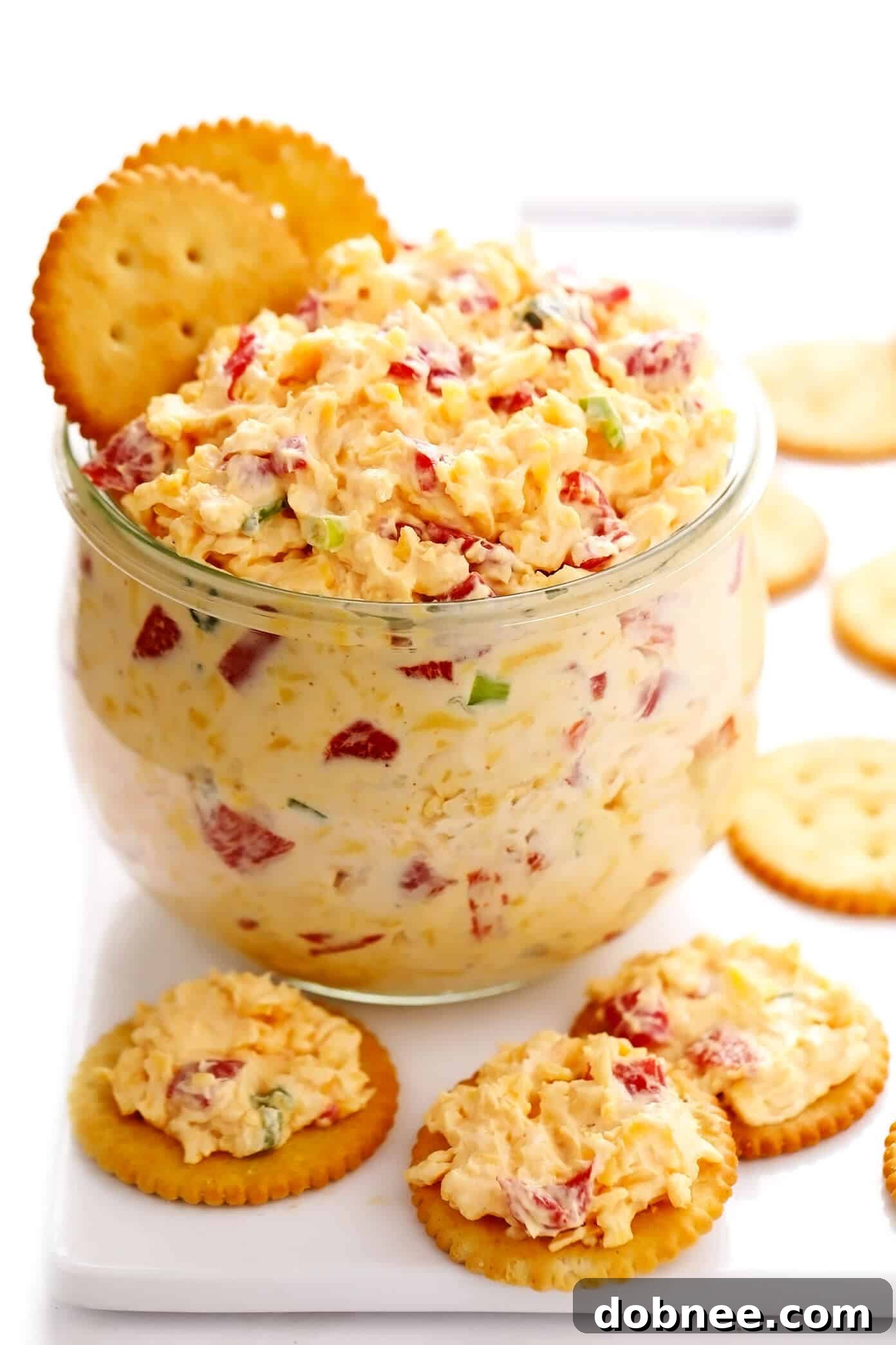 Homemade Pimento Cheese Served with Ritz Crackers