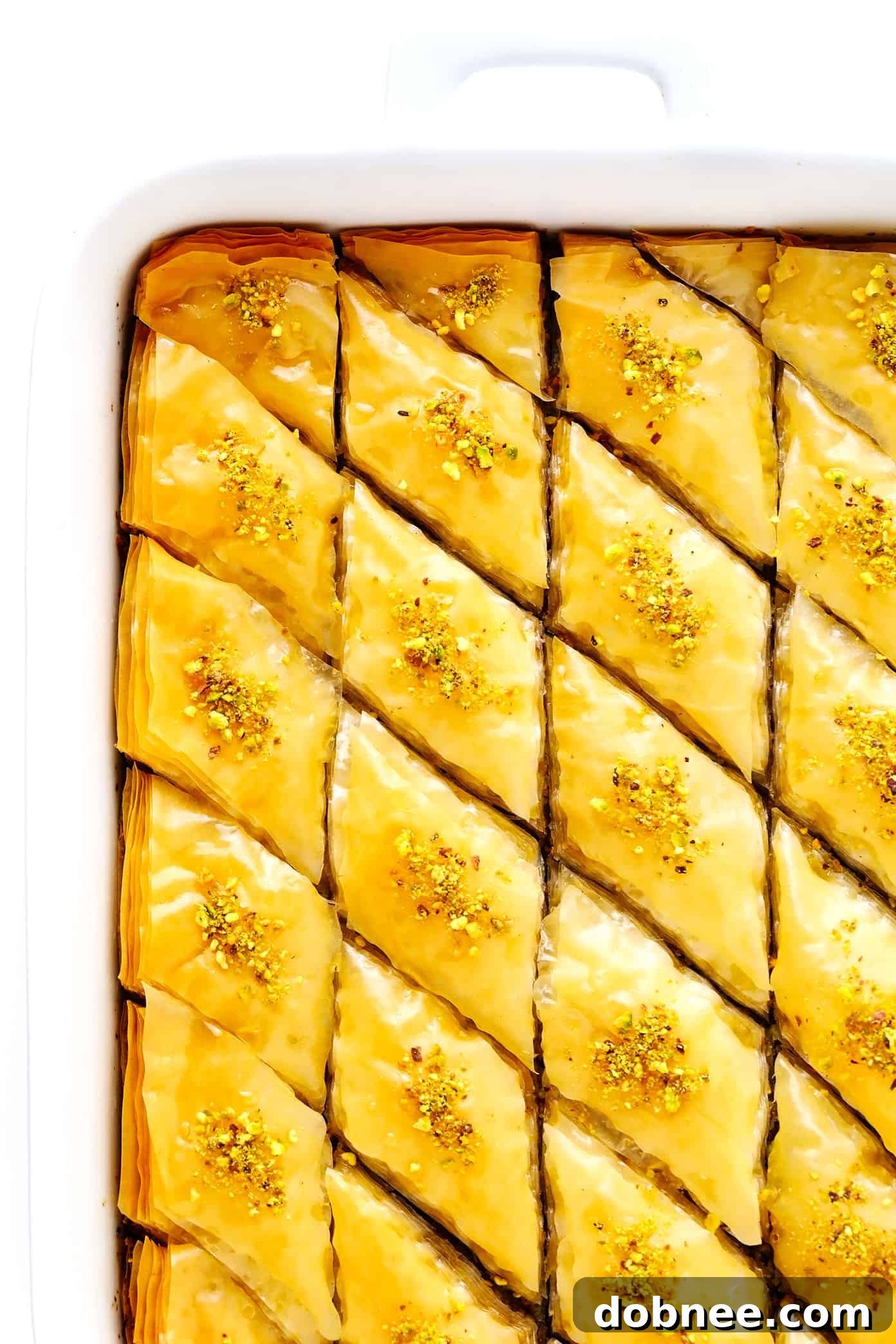 Baklava - crispy golden layers with nuts and honey syrup