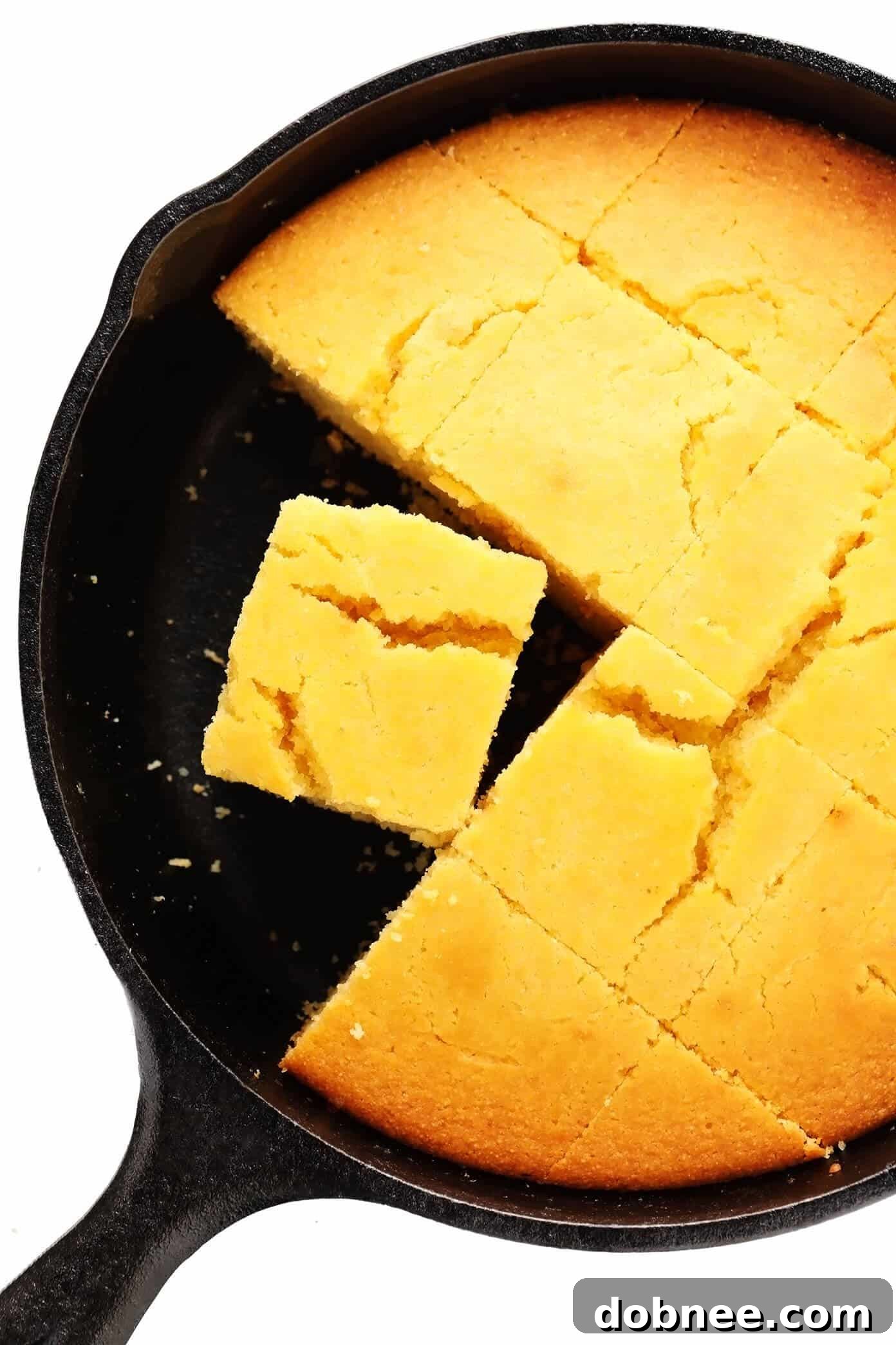 Golden Cast Iron Skillet Cornbread