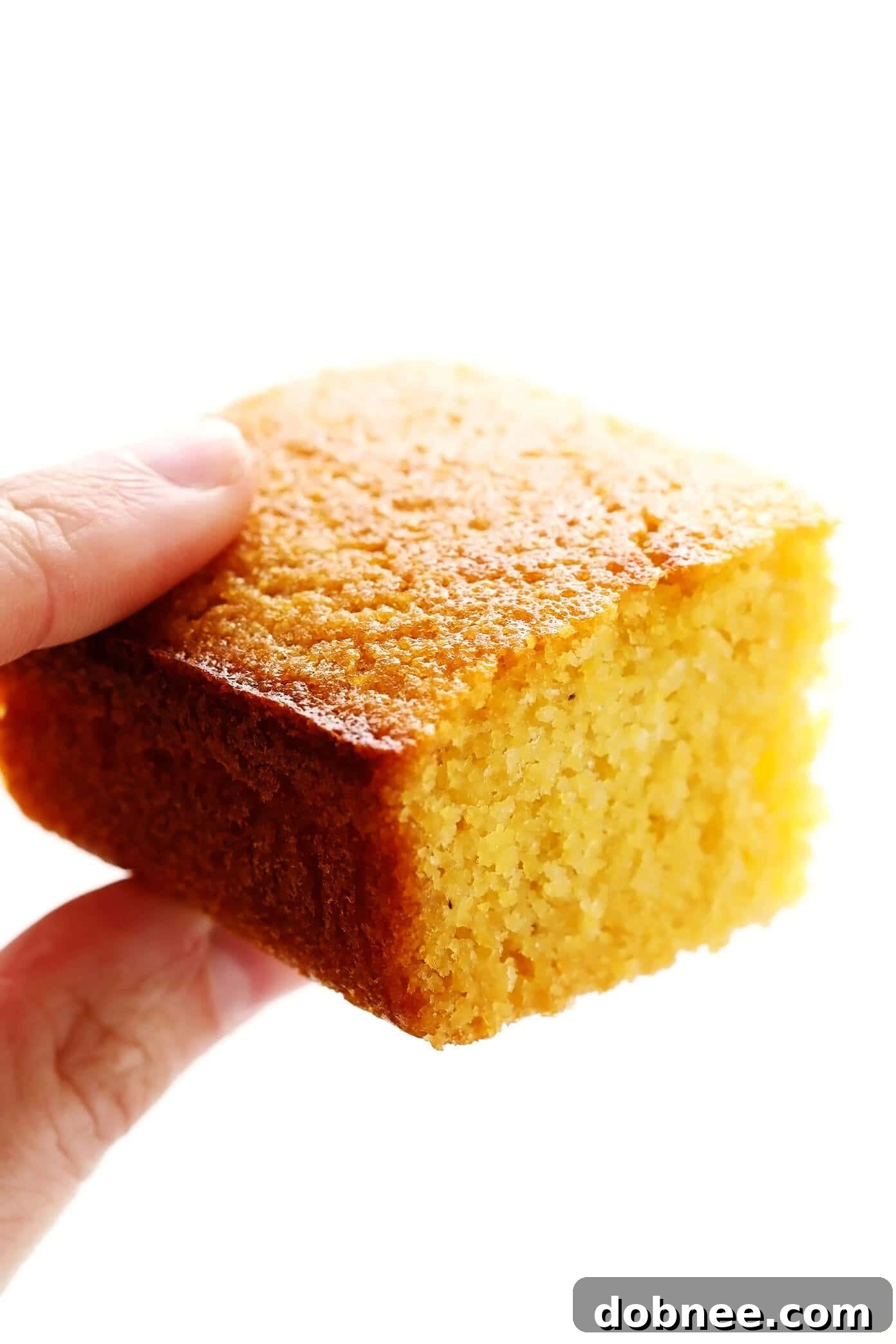 Closeup of Moist Buttermilk Cornbread