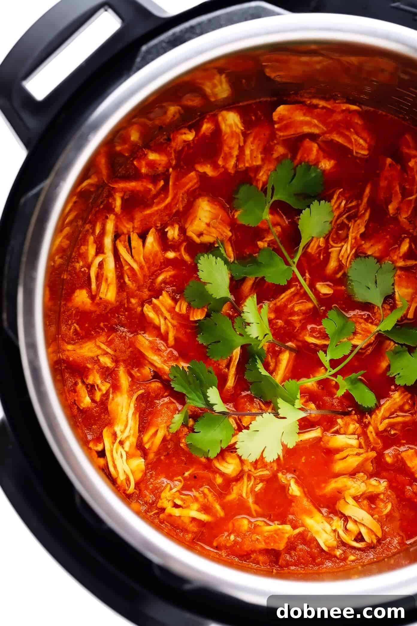Authentic Mexican Chicken Tinga 6 Instant Pot Chicken Tinga, showing the ease of pressure cooking.