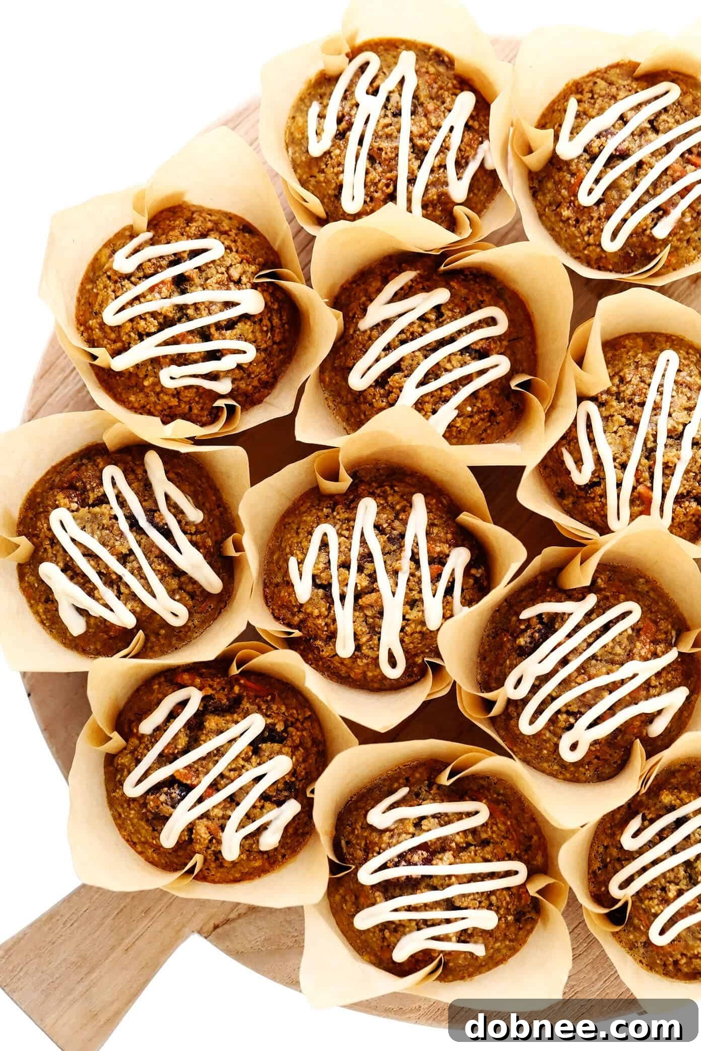 Tray of Healthy Carrot Cake Muffins