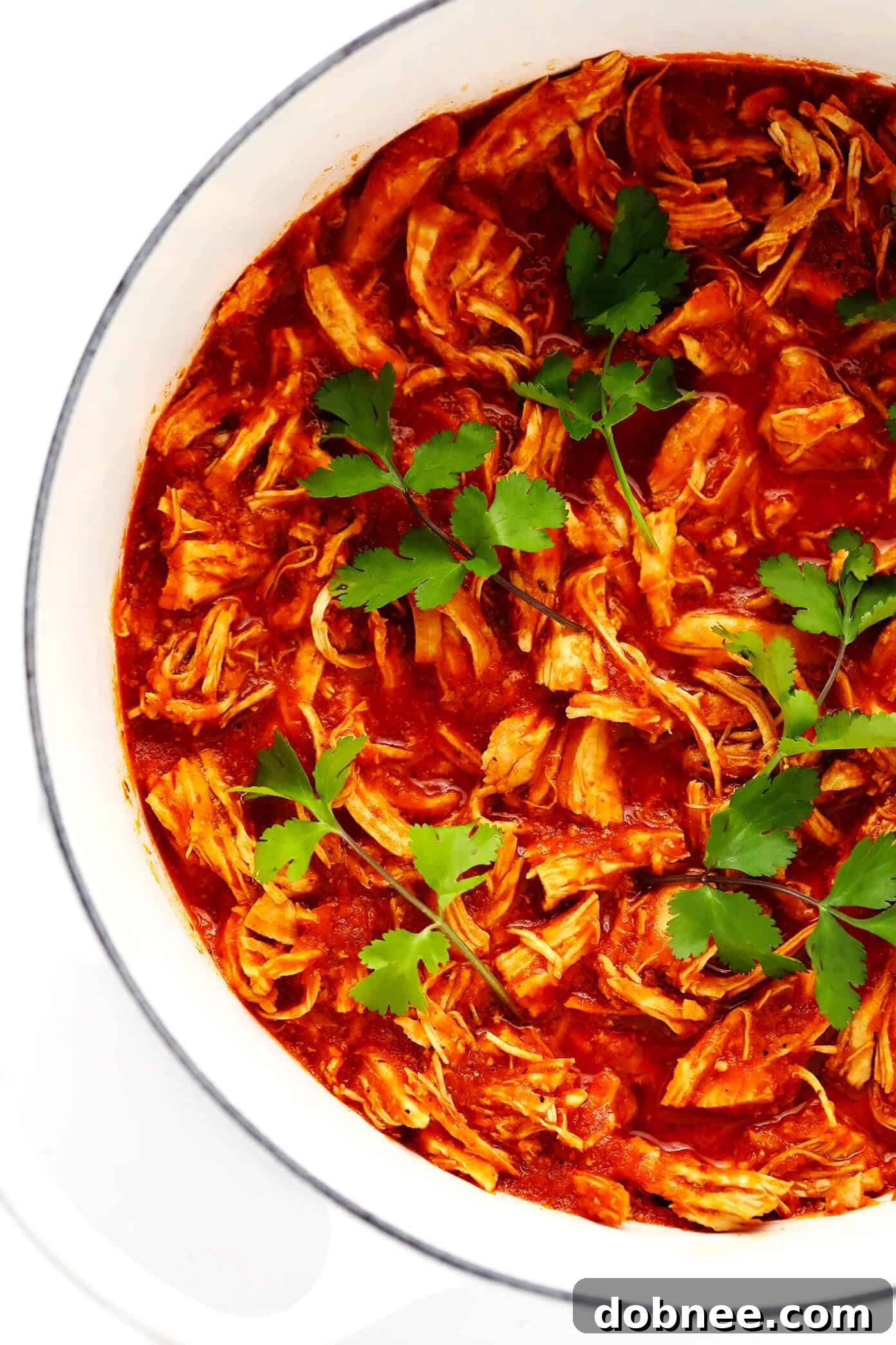 Chicken Tinga ready for tacos, showcasing the rich chipotle sauce