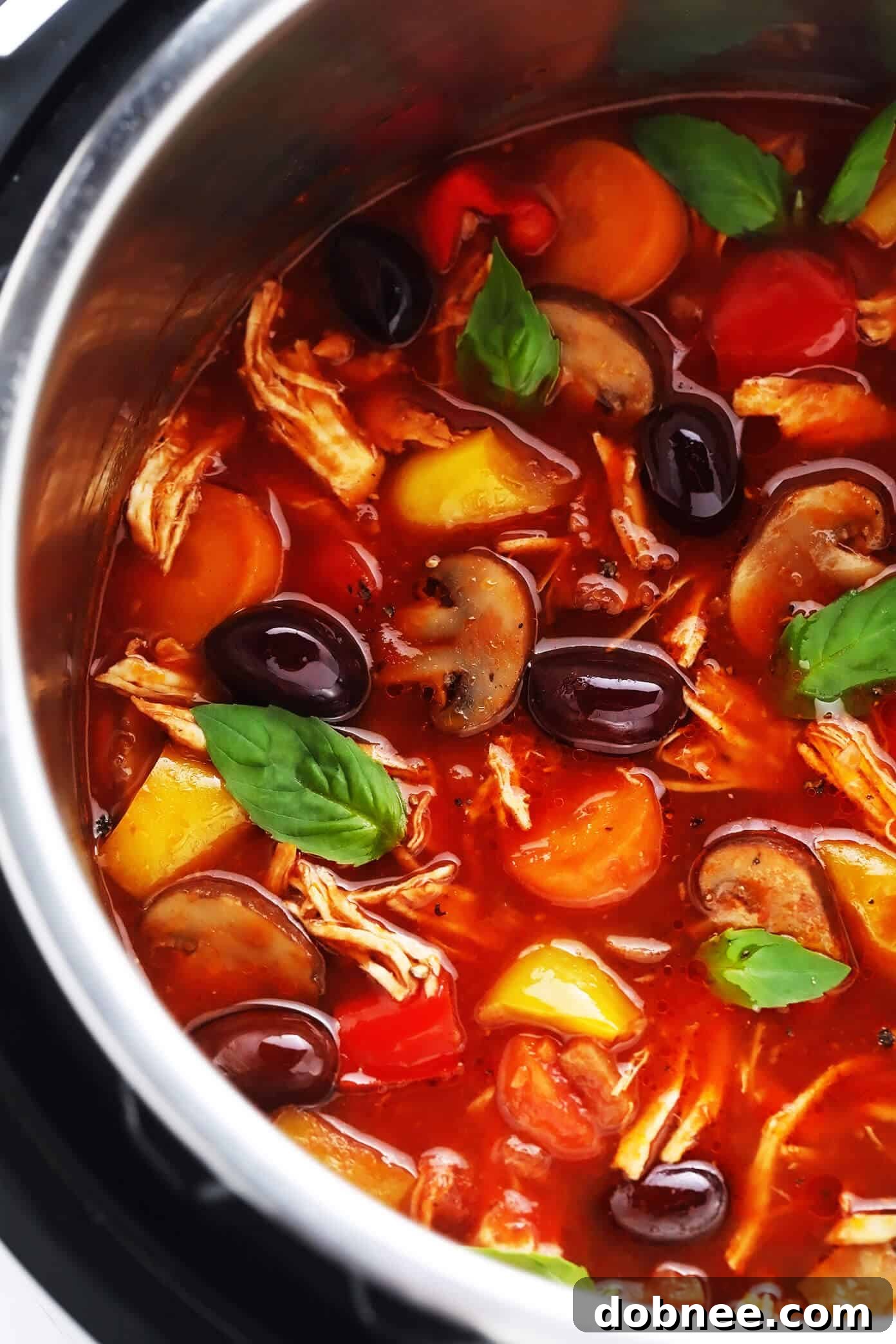 Delicious Chicken Cacciatore served with fresh herbs