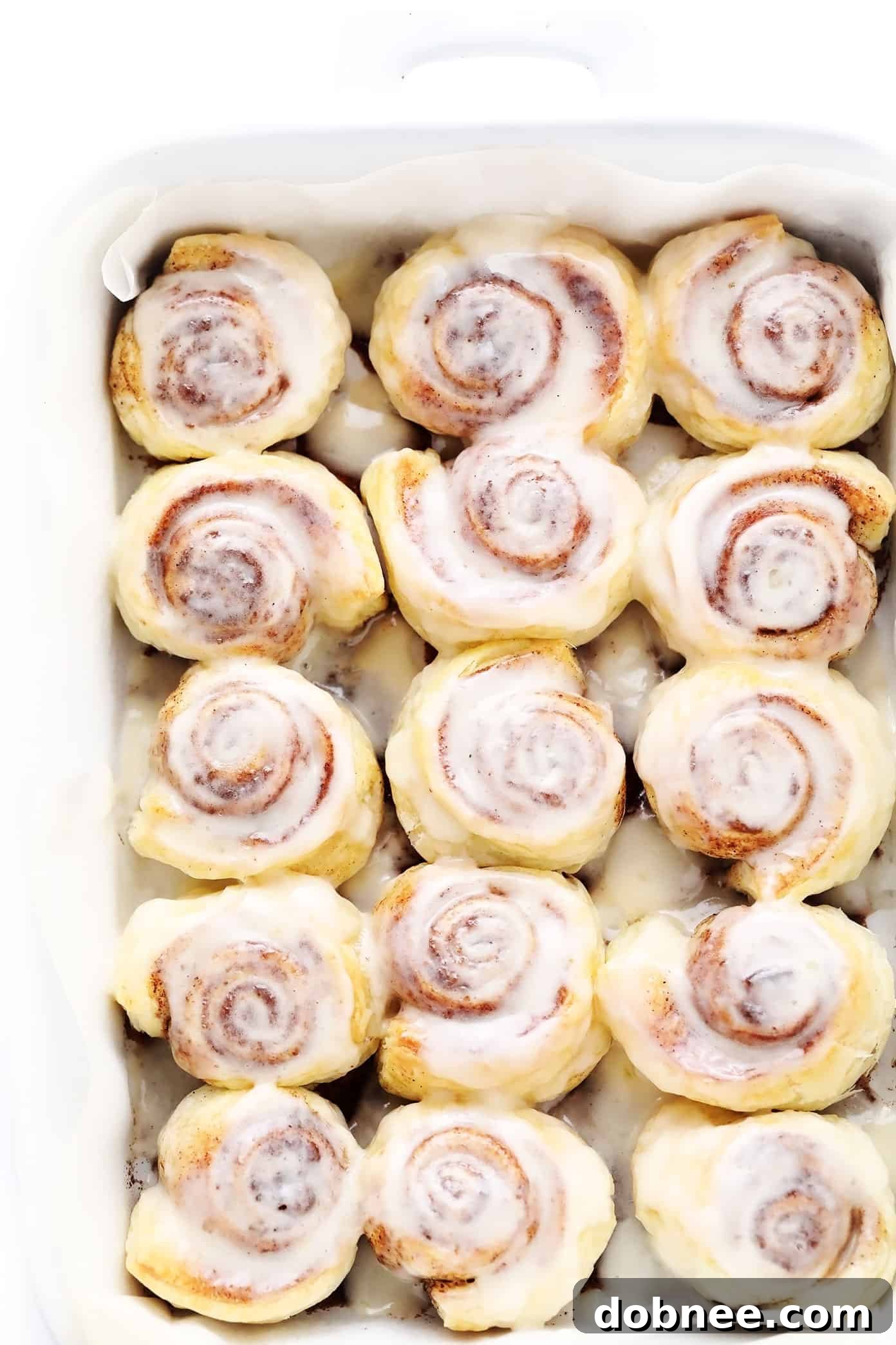 Flaky Puff Pastry Cinnamon Rolls with Cream Cheese Frosting