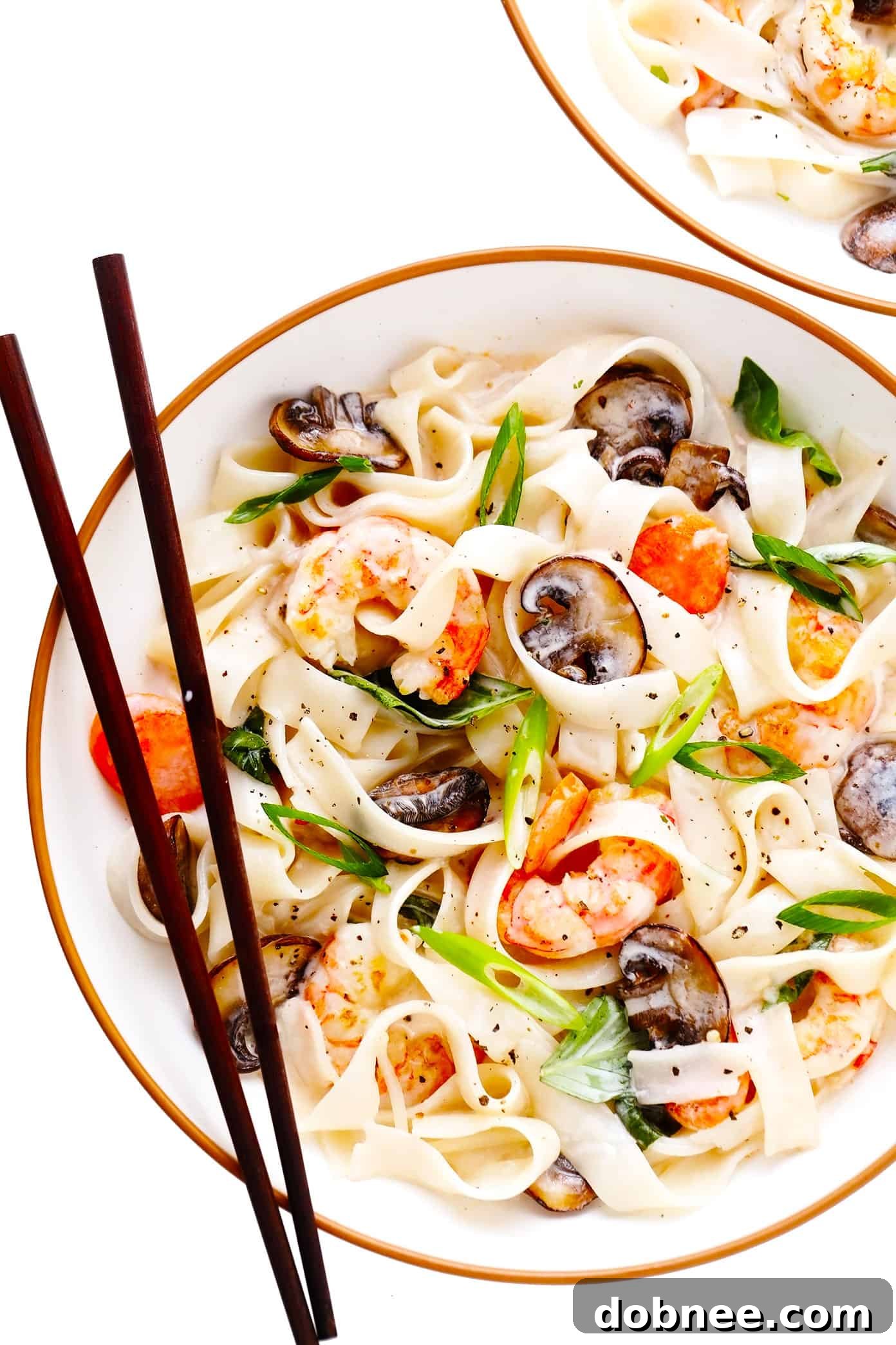 Lemongrass Coconut Noodles with Shrimp and Fresh Vegetables