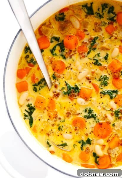 Creamy Sweet Potato and Sausage Soup