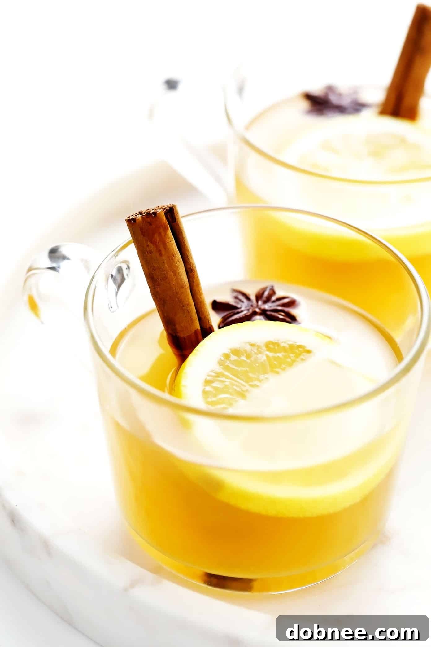 Classic Hot Toddy with Lemon and Cinnamon Stick