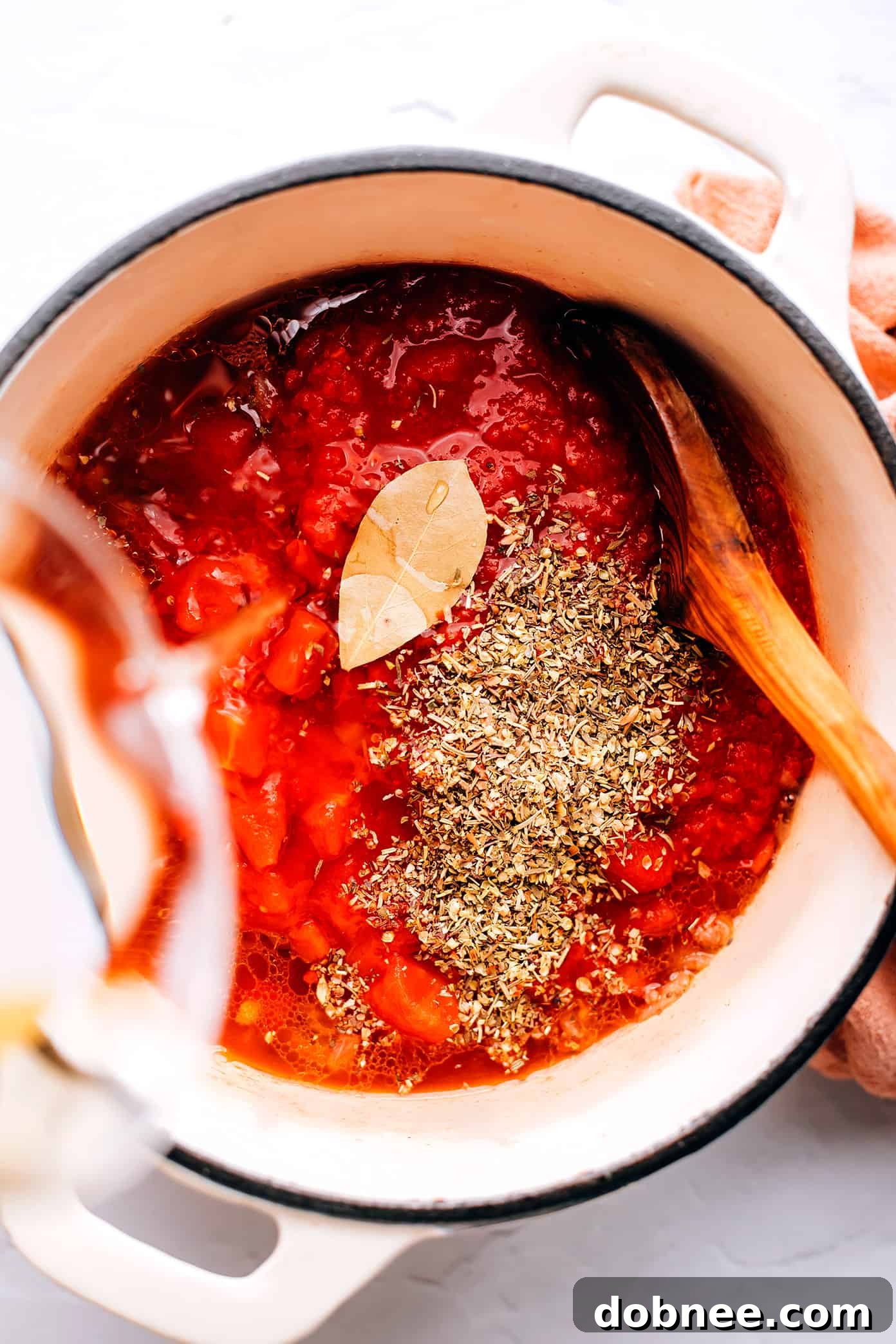 Preparing the Hearty Broth for Lasagna Soup