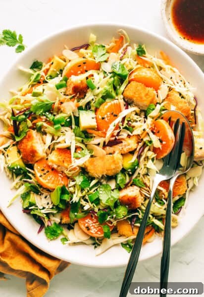 Crispy Coconut Chicken Salad recipe card image