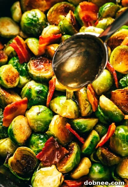 Bacon Brussels Sprouts with Hot Honey