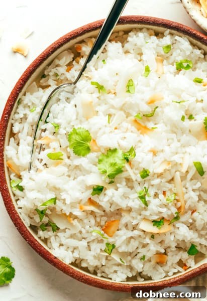 Delicious and easy-to-make coconut rice recipe.