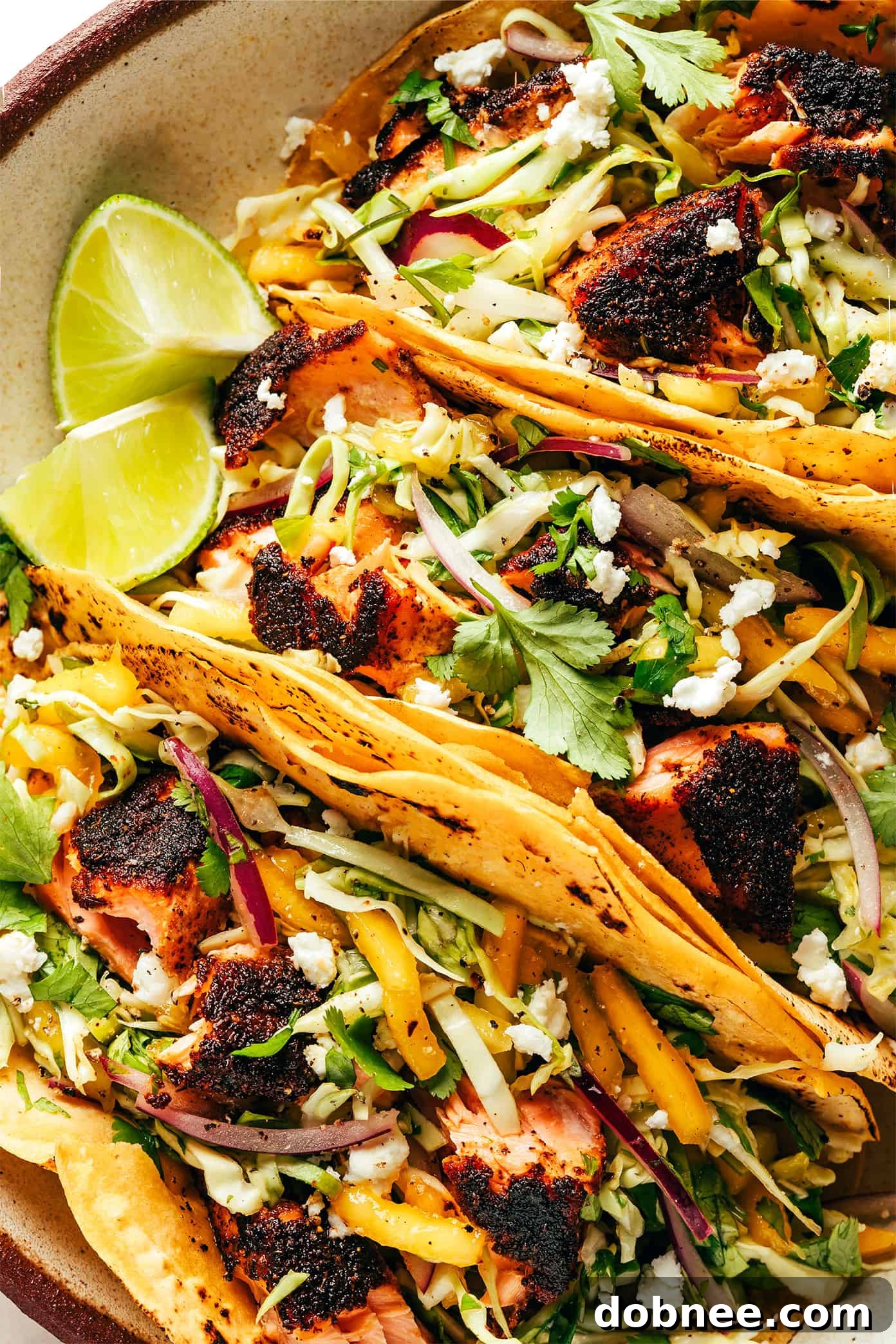 Blackened Fish Tacos Closeup