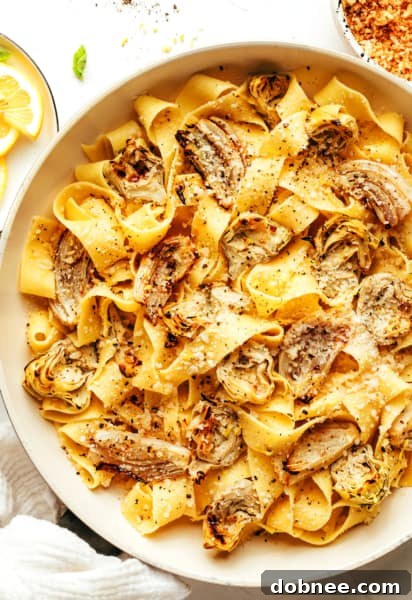 Lemon Brown Butter Pasta with Roasted Artichokes and Fennel