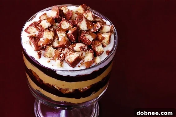 Decadent Twix Trifles dessert