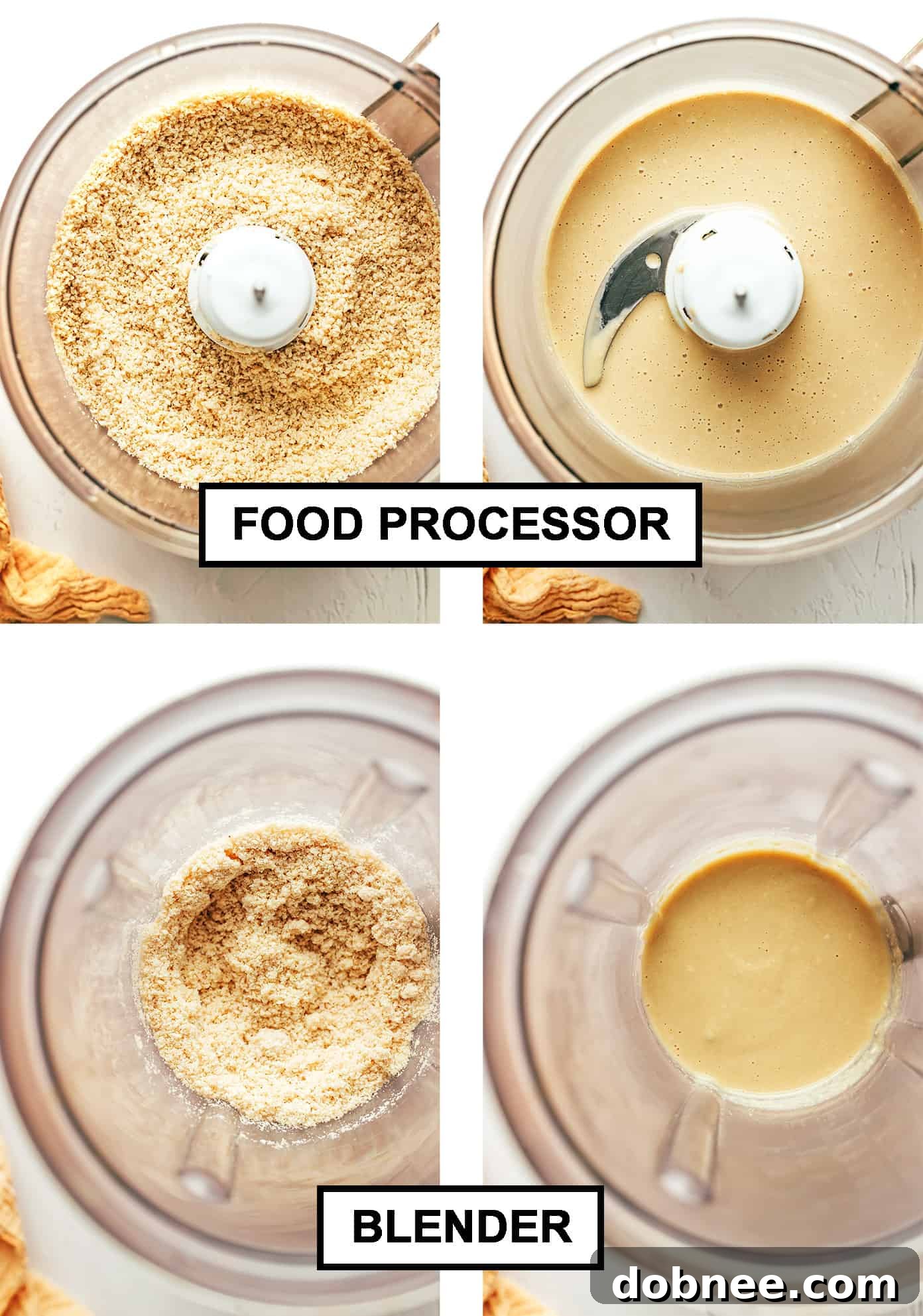 A close-up of a jar of homemade tahini, highlighting its smooth, creamy texture and light golden color.