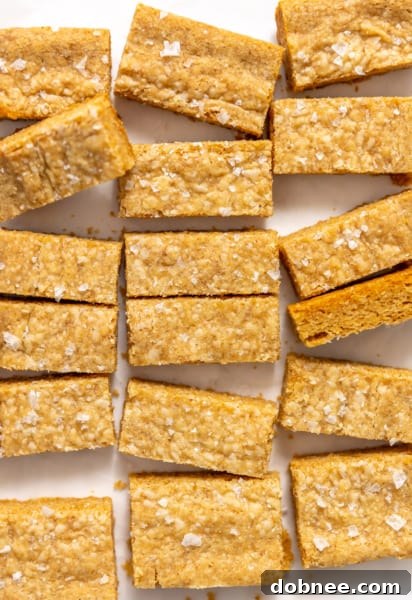 Beautifully presented Brown Butter Shortbread Bars