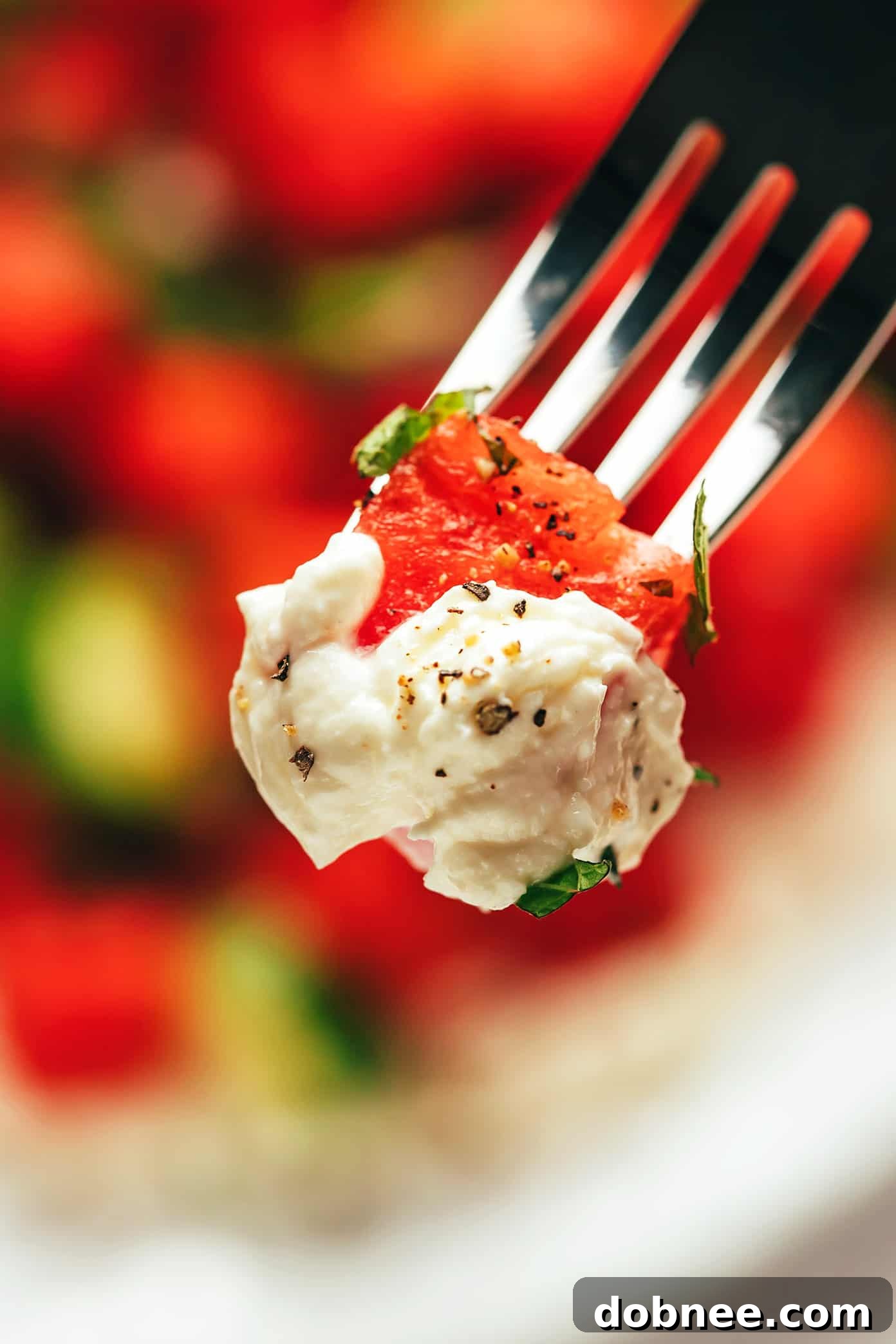Large platter of Watermelon Feta Salad, ready to be served