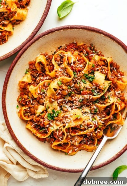 Lentil Bolognese with Pasta