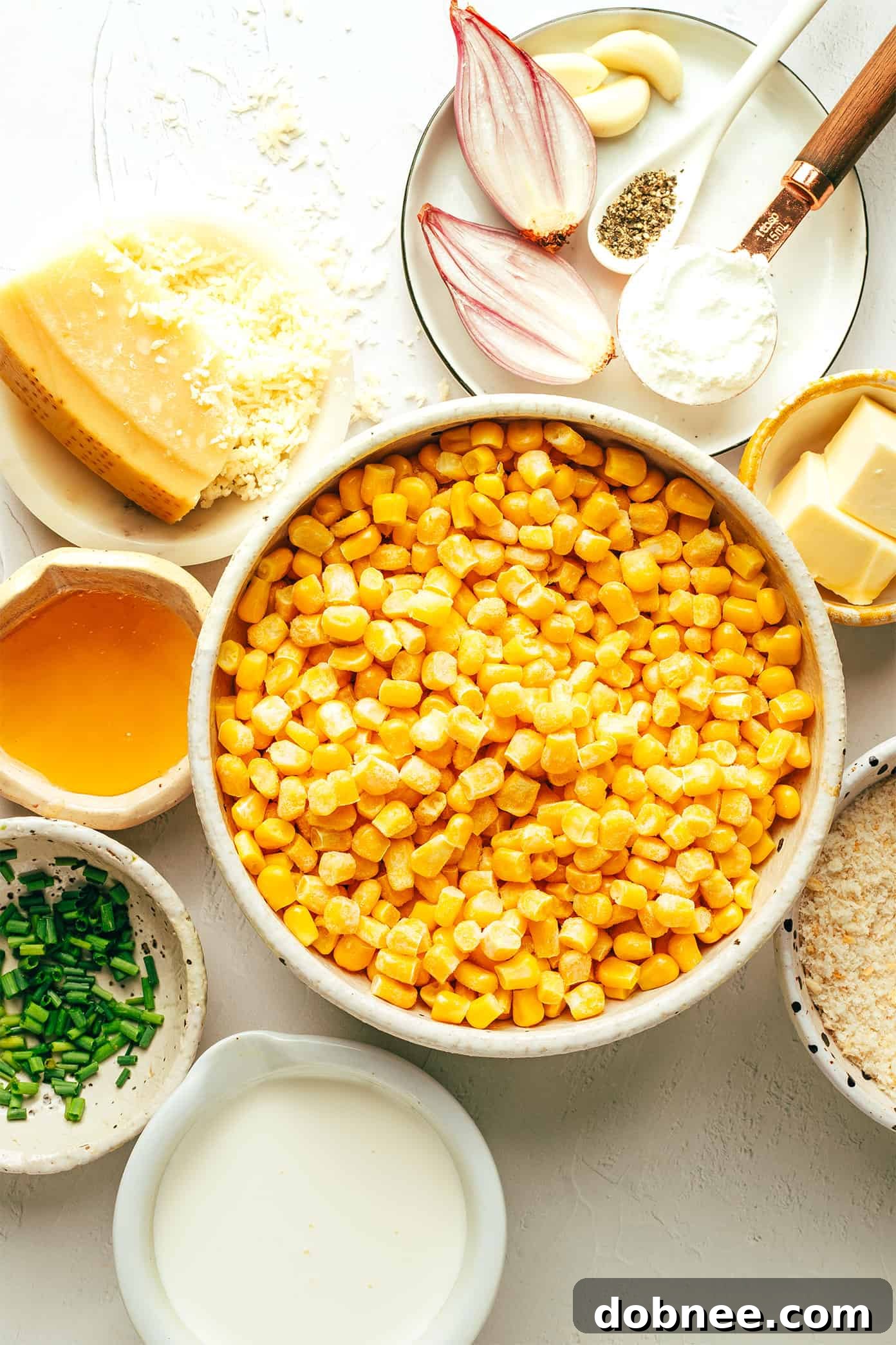 Parmesan Creamed Corn Ingredients