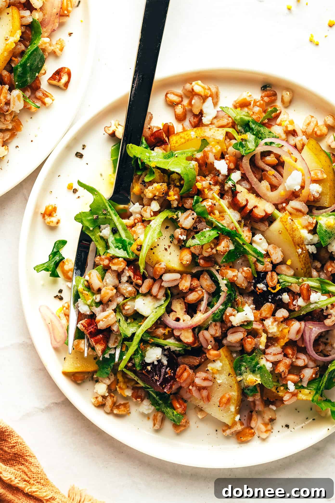 Final plated Winter Farro Salad