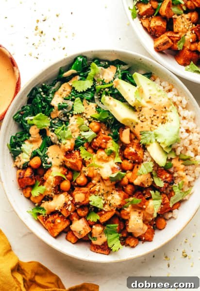 Roasted Sweet Potato and Chickpea Bowls