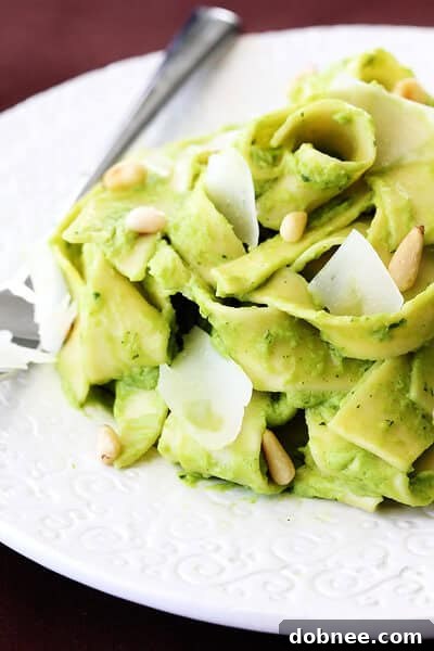 Avocado Pesto Pasta Tall