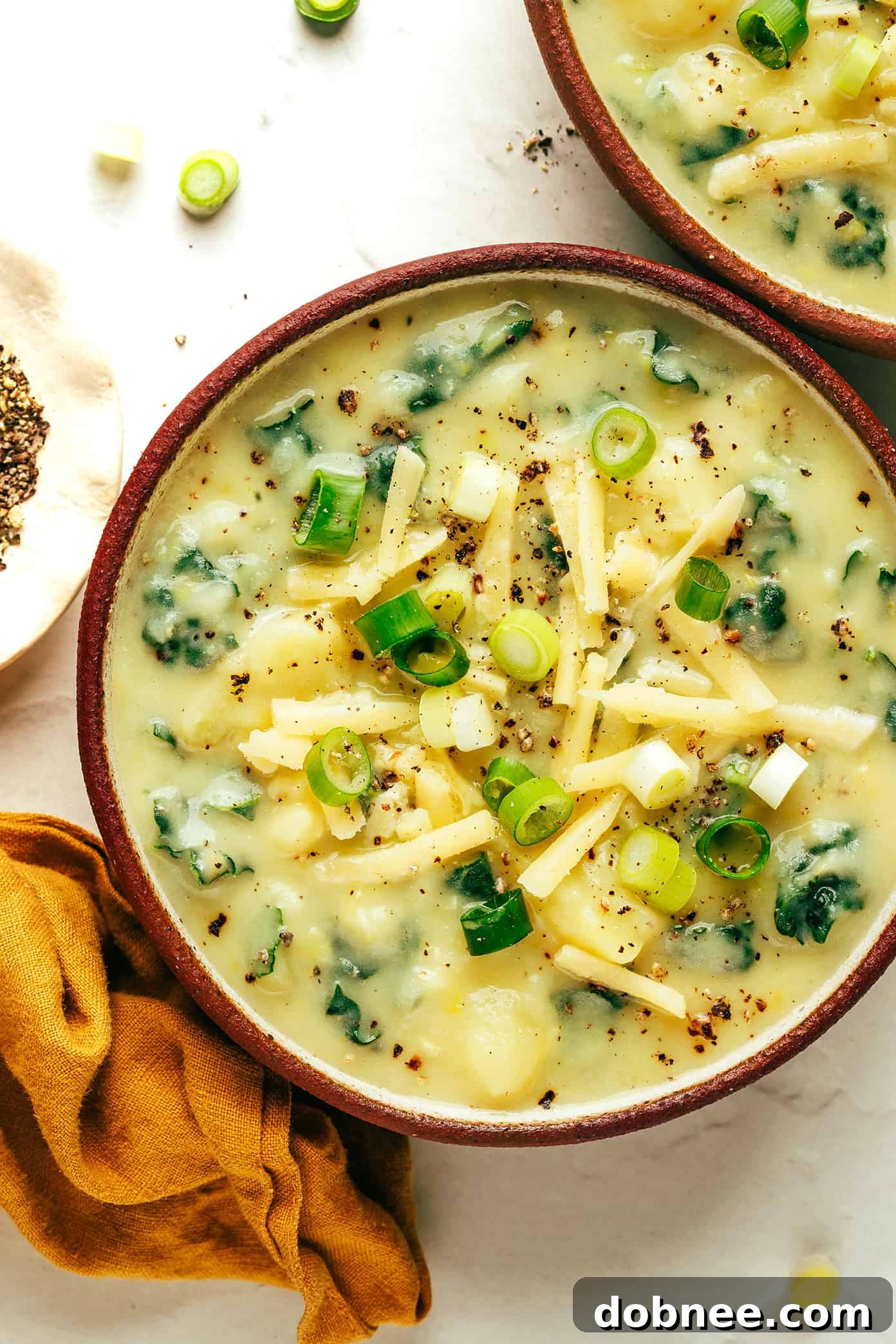 Colcannon Soup in a pot ready to be served