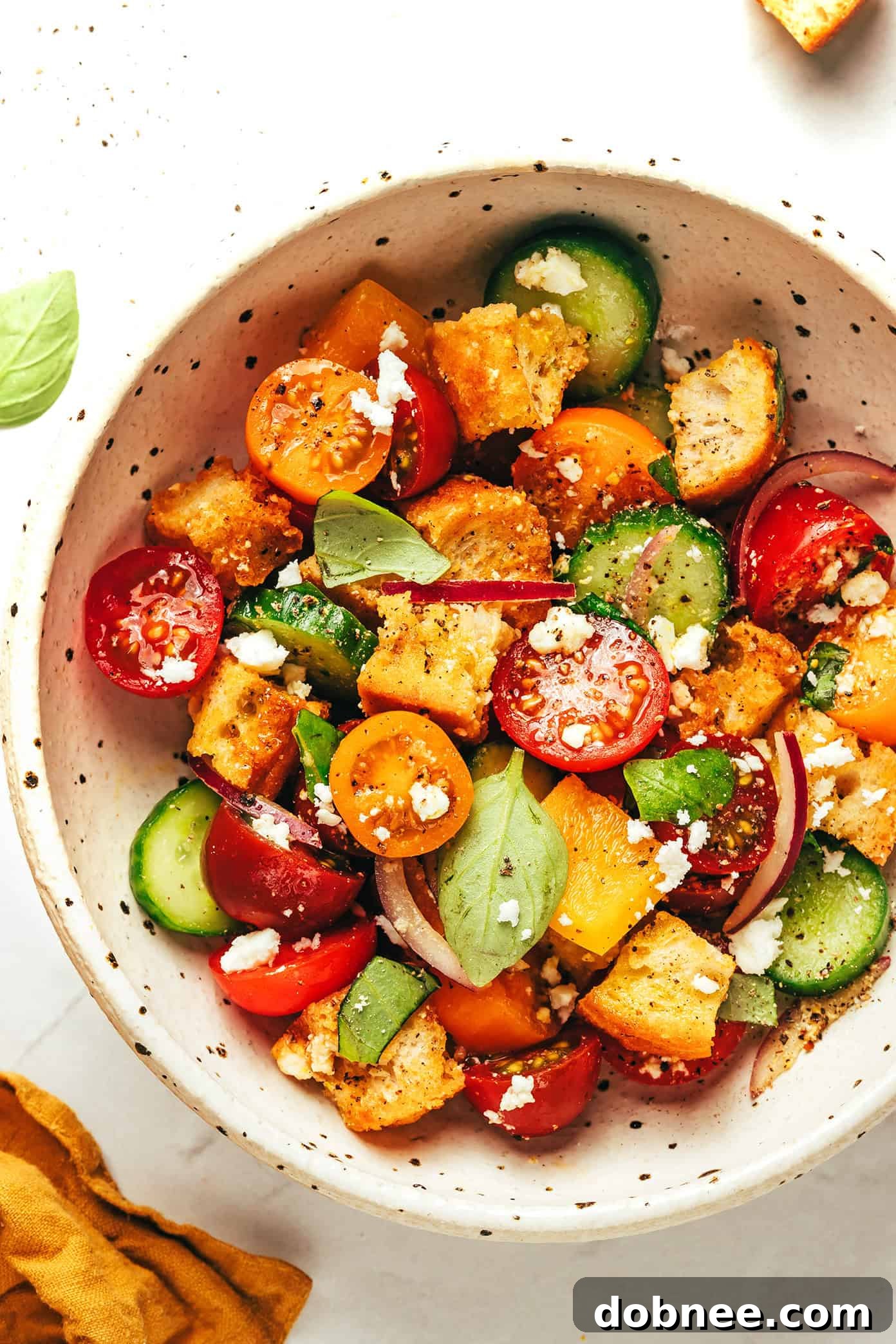 Panzanella Salad Closeup