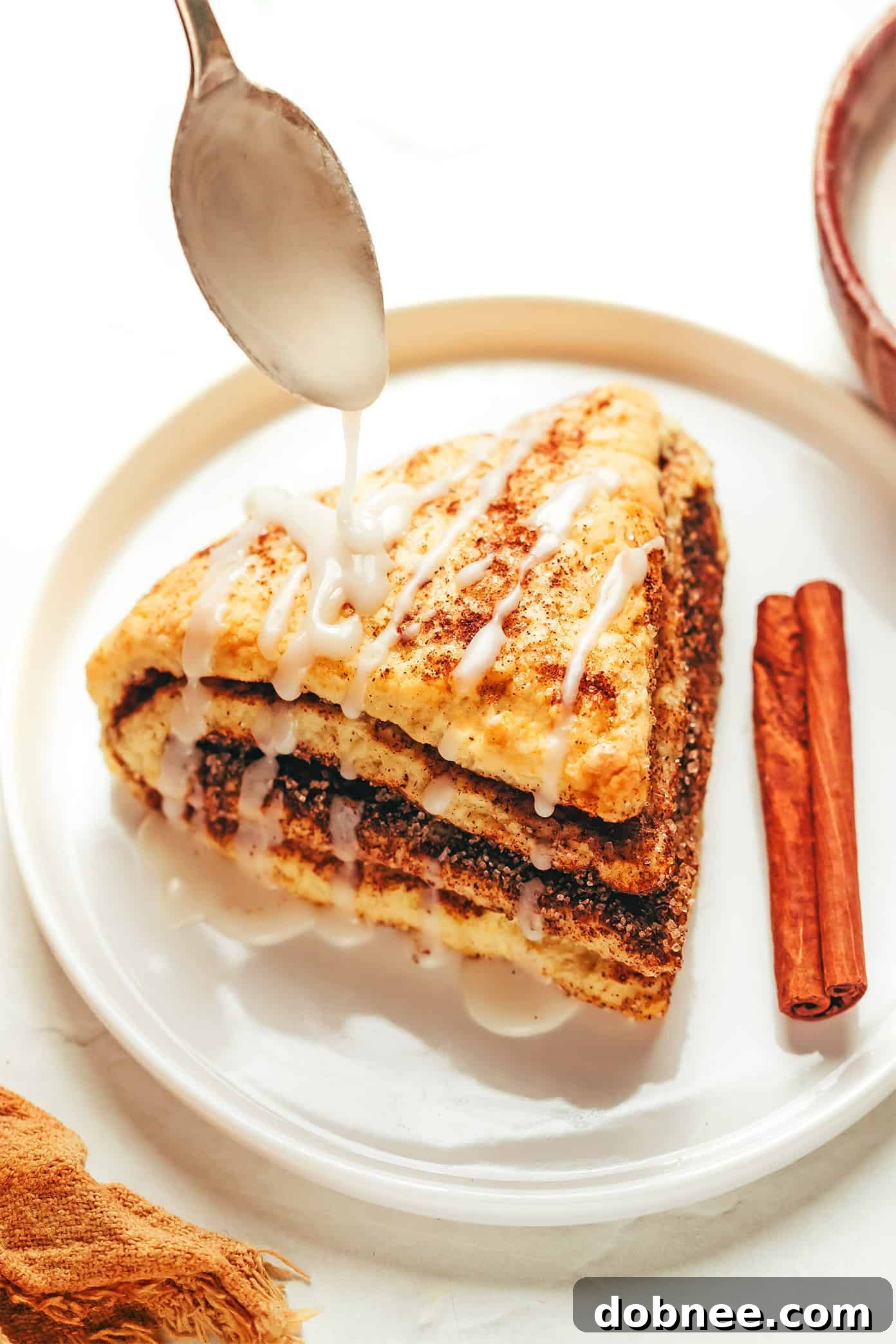 Fragrant Cardamom Scones 2 Cinnamon Cardamom Scones with glaze