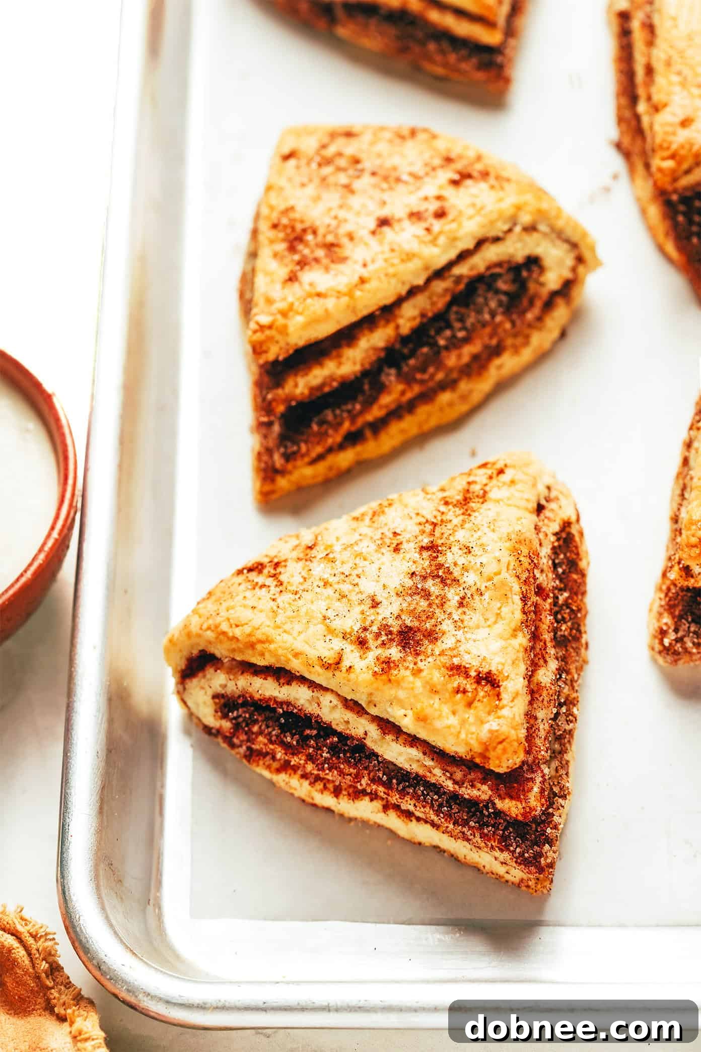 Fragrant Cardamom Scones 6 Baked and glazed scones