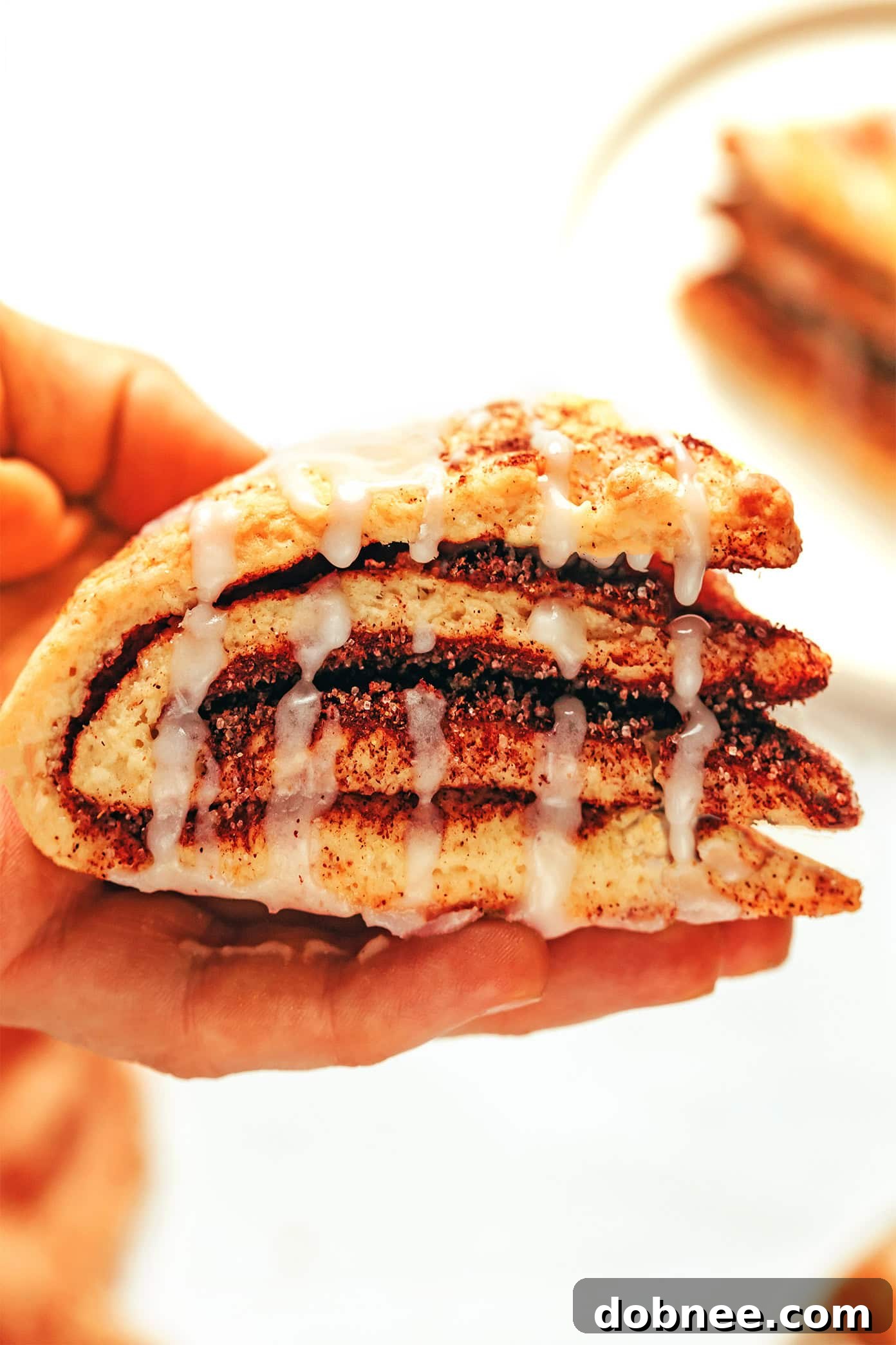 Fragrant Cardamom Scones 8 Stack of scones with glaze