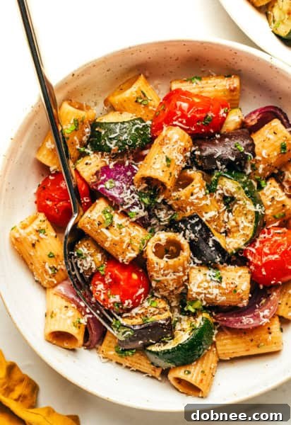 Roasted Vegetable Pasta, an easy and healthy dinner idea