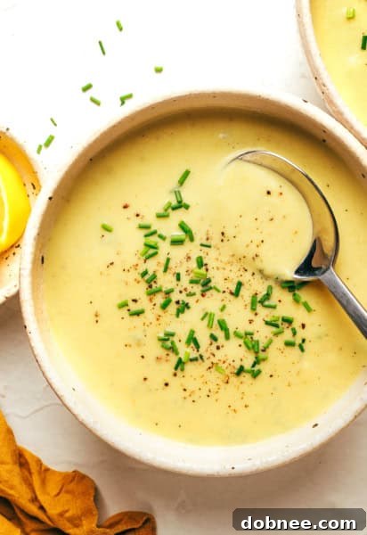 A vibrant bowl of Cream of Celery Soup, ready to be enjoyed.