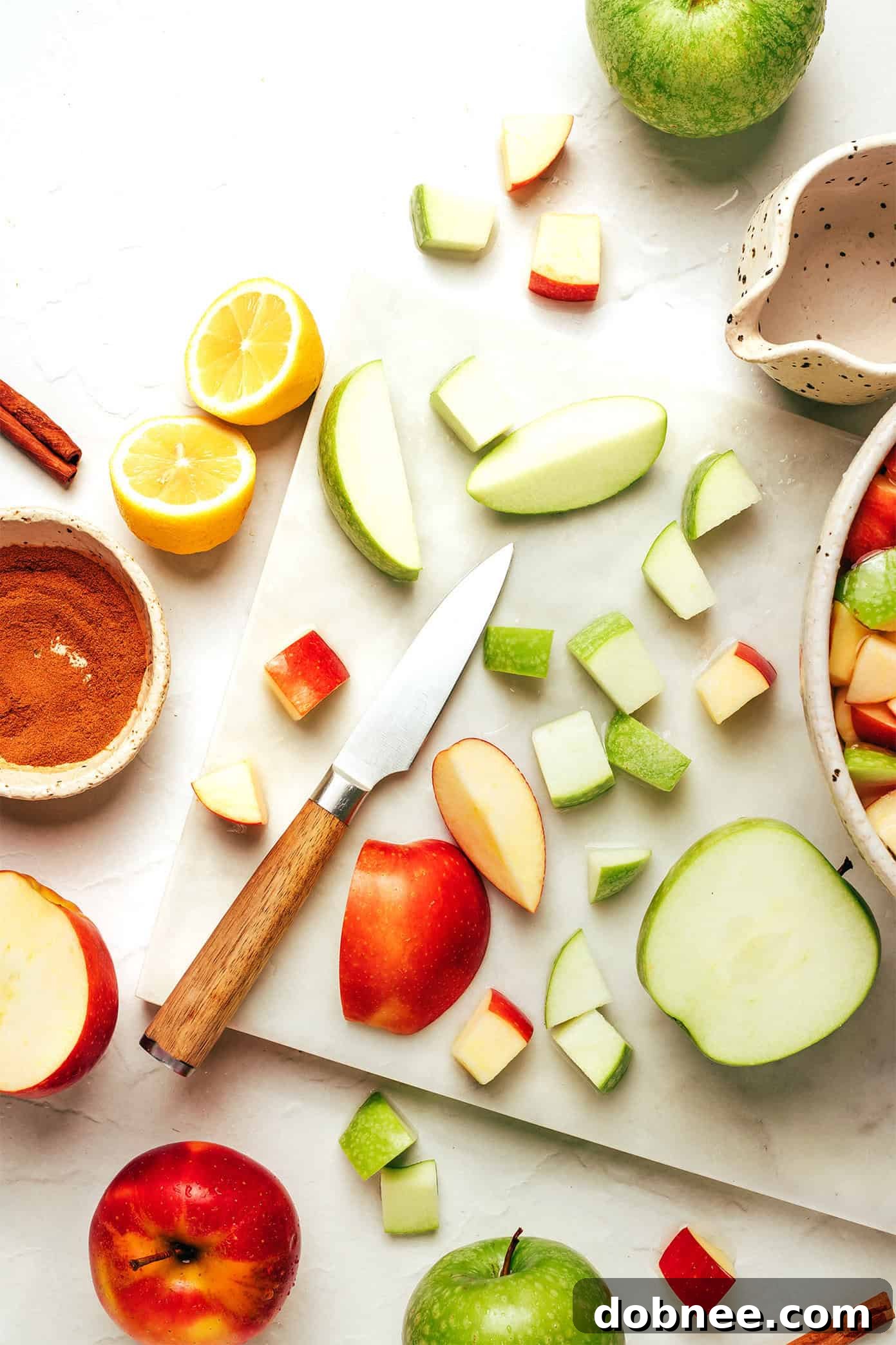 A selection of fresh apples, ready to be prepared for Instant Pot applesauce.