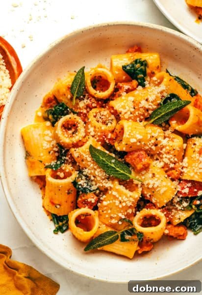 Creamy Pumpkin Pasta with Italian Sausage