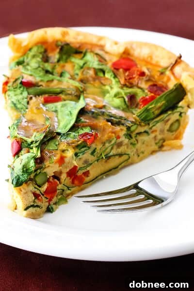 Slice of Dairy-Free Vegetable Quiche