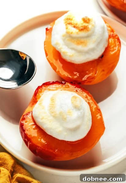 Peaches and Meringue ready to be served.