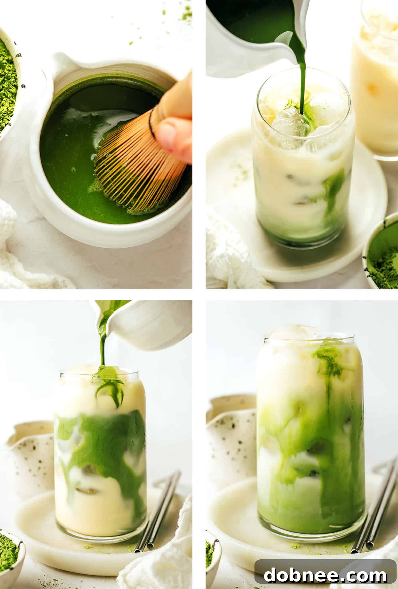 Matcha Whisking Process