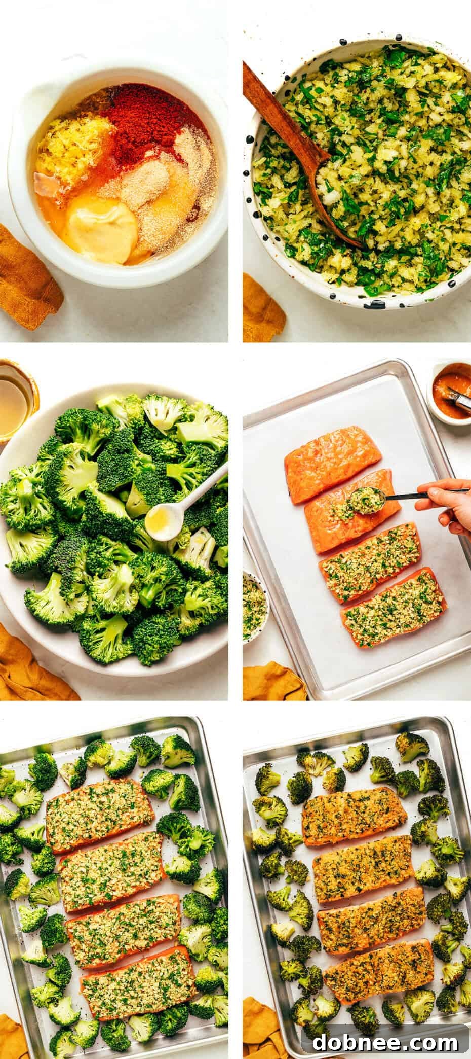 Ingredients for honey mustard sauce and panko topping displayed.