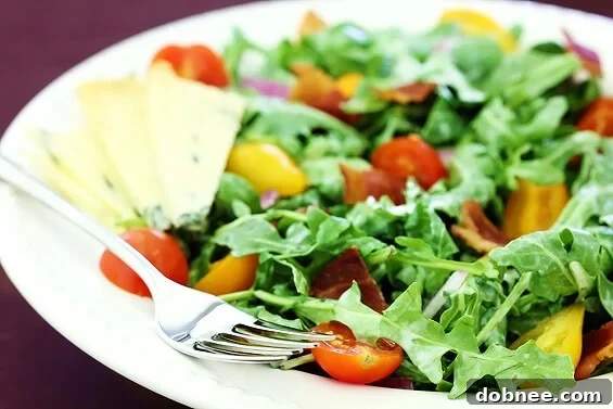Arugula Salad with Bacon, Tomatoes & Buttermilk Dressing