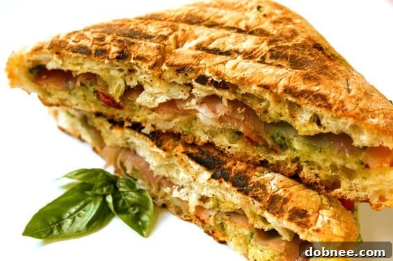 Presto Pesto Panini with Prosciutto